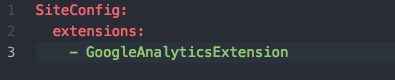 Custom GA code config.yml