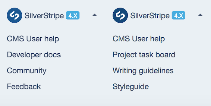 New CMS help menu