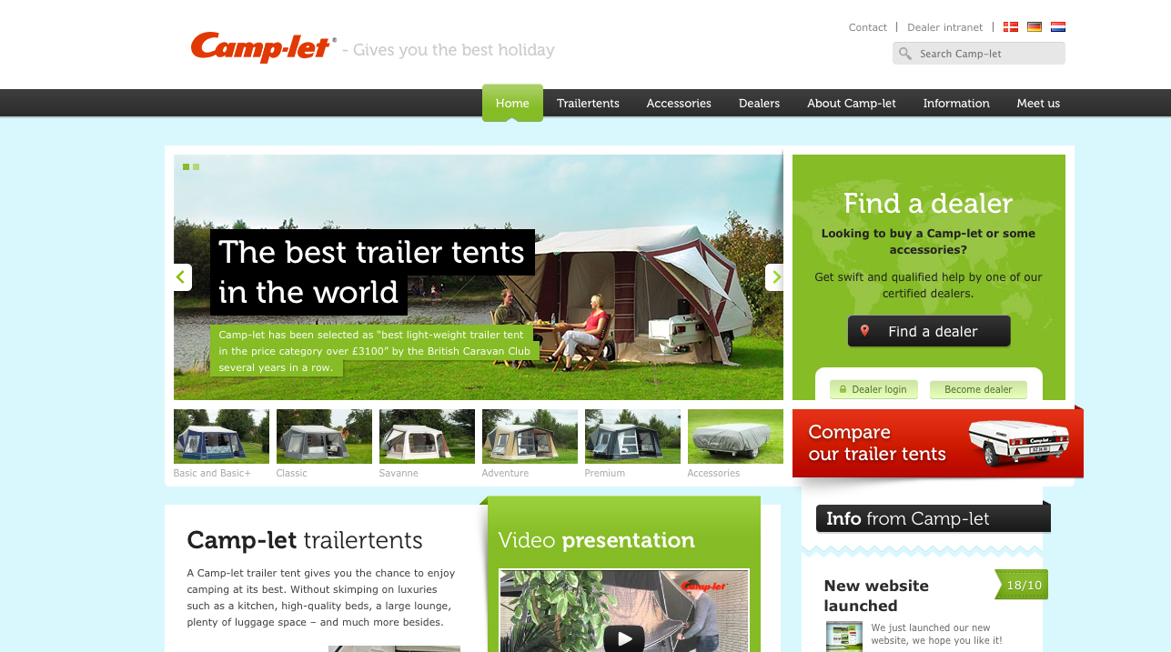 Camp-let - Gives you the best holiday (Nobrainer Web)