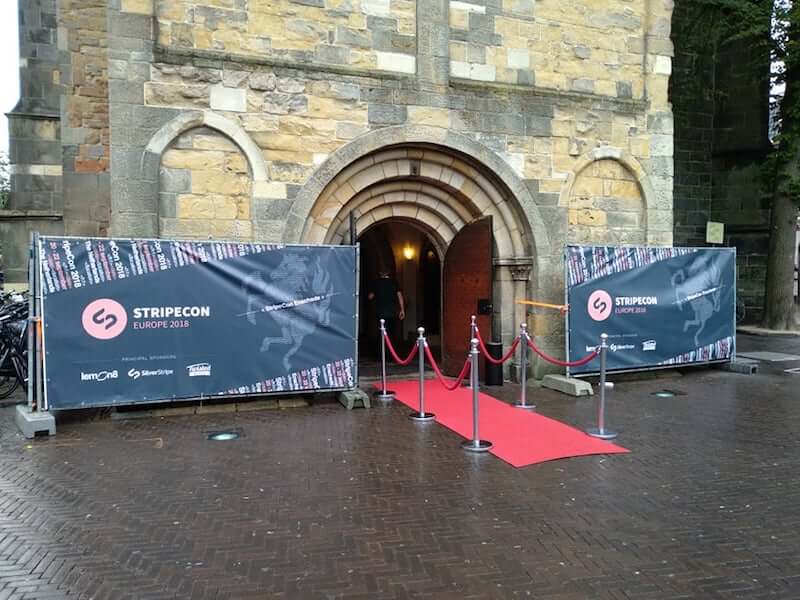 A red carpet welcoming to StripeCon EU in Enschede