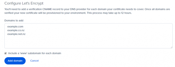 ssl lets encrypt domains