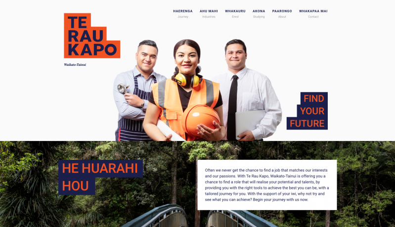 Te Rau Kapo website by Alloy