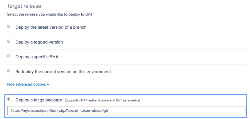 Updated deployment dashboard