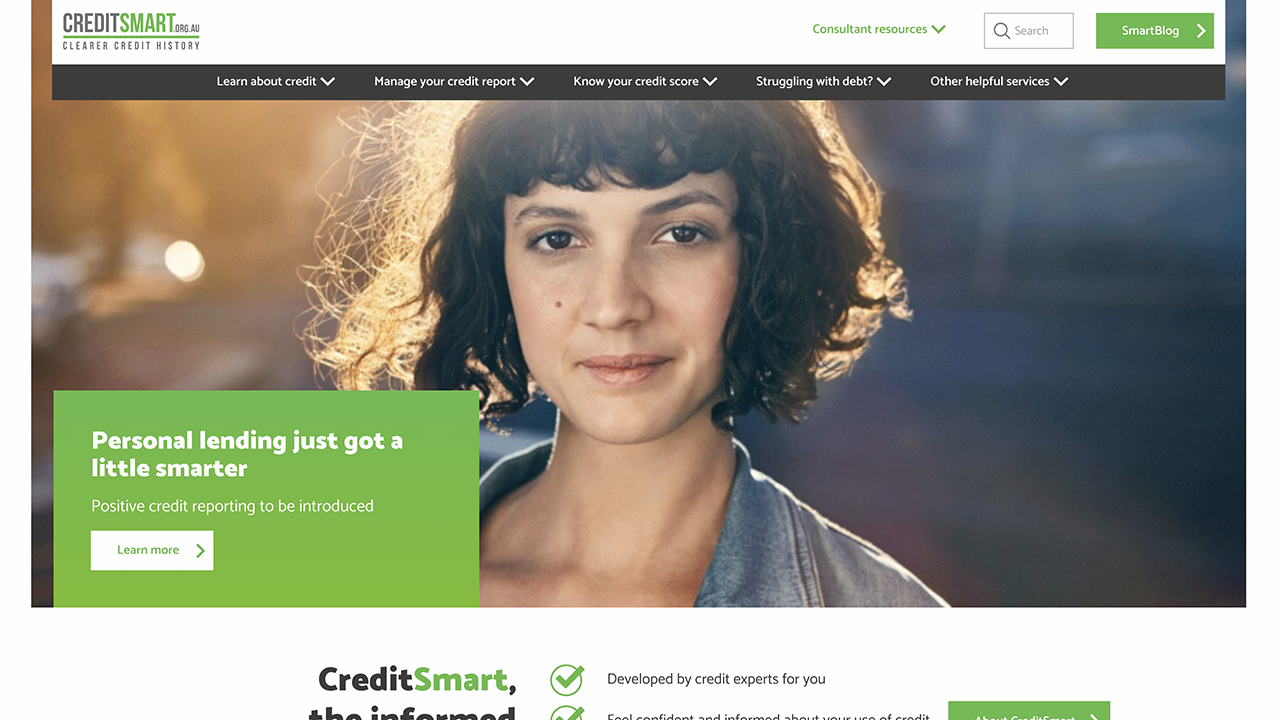 CreditSmart website (SparkGreen)