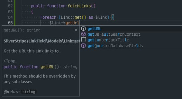 VS code suggestion screenshot